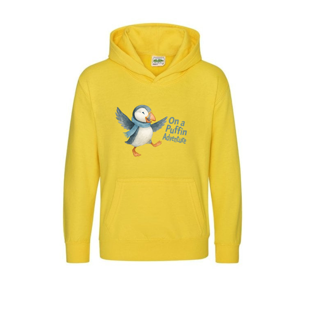 On a Puffin Adventure - Pip the Puffin - Children's Hoodie