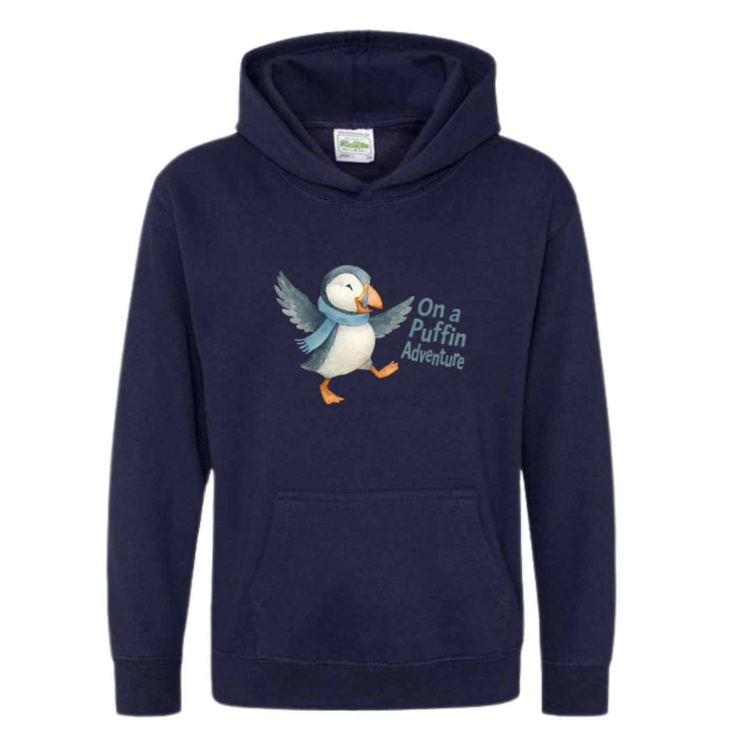 On a Puffin Adventure - Pip the Puffin - Children's Hoodie