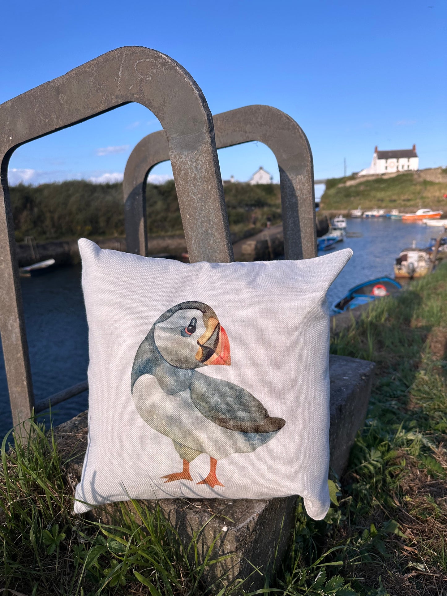 Puffin Country Canvas Cushion