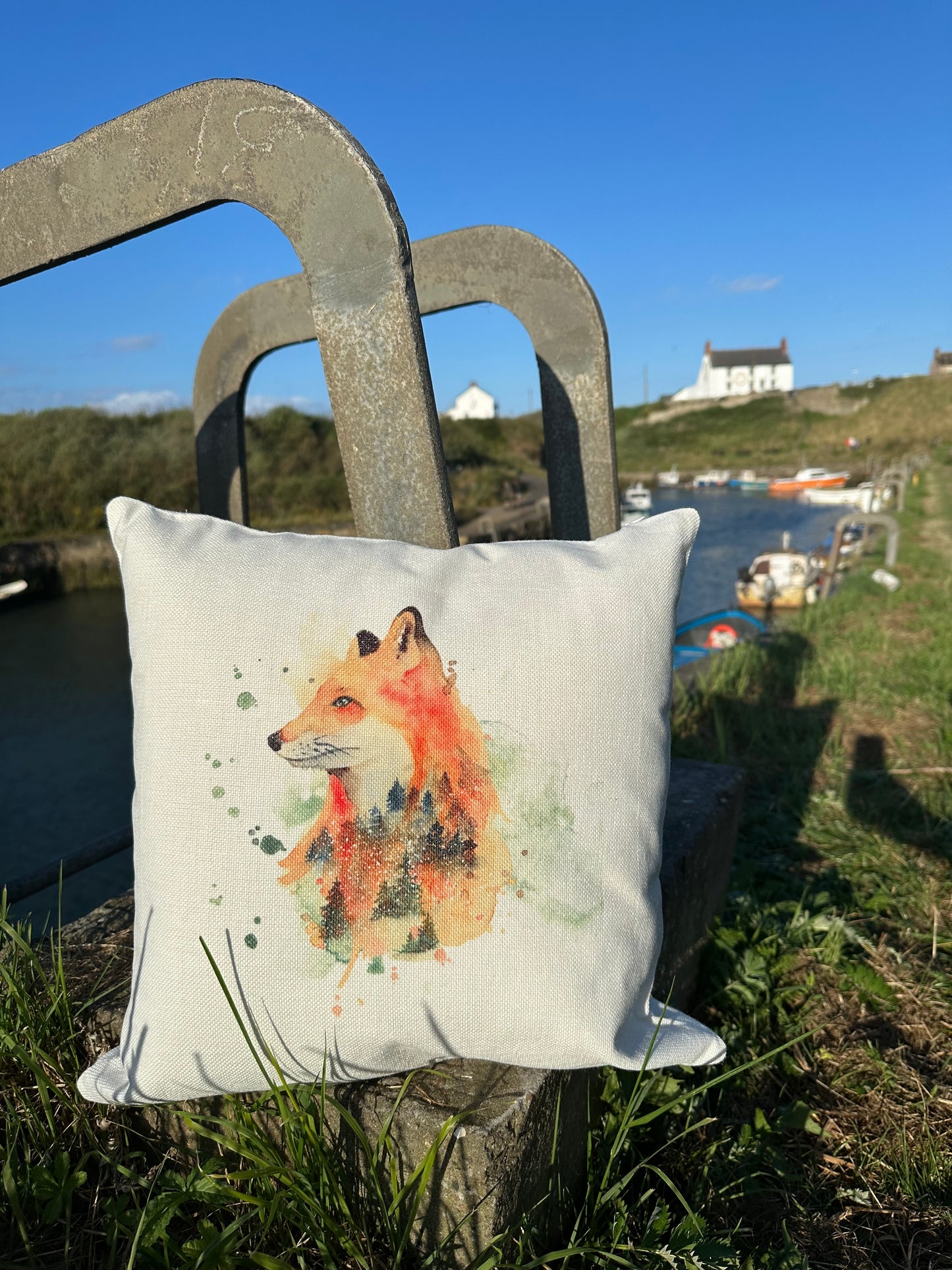 Cheviot Fox Country Canvas Cushion