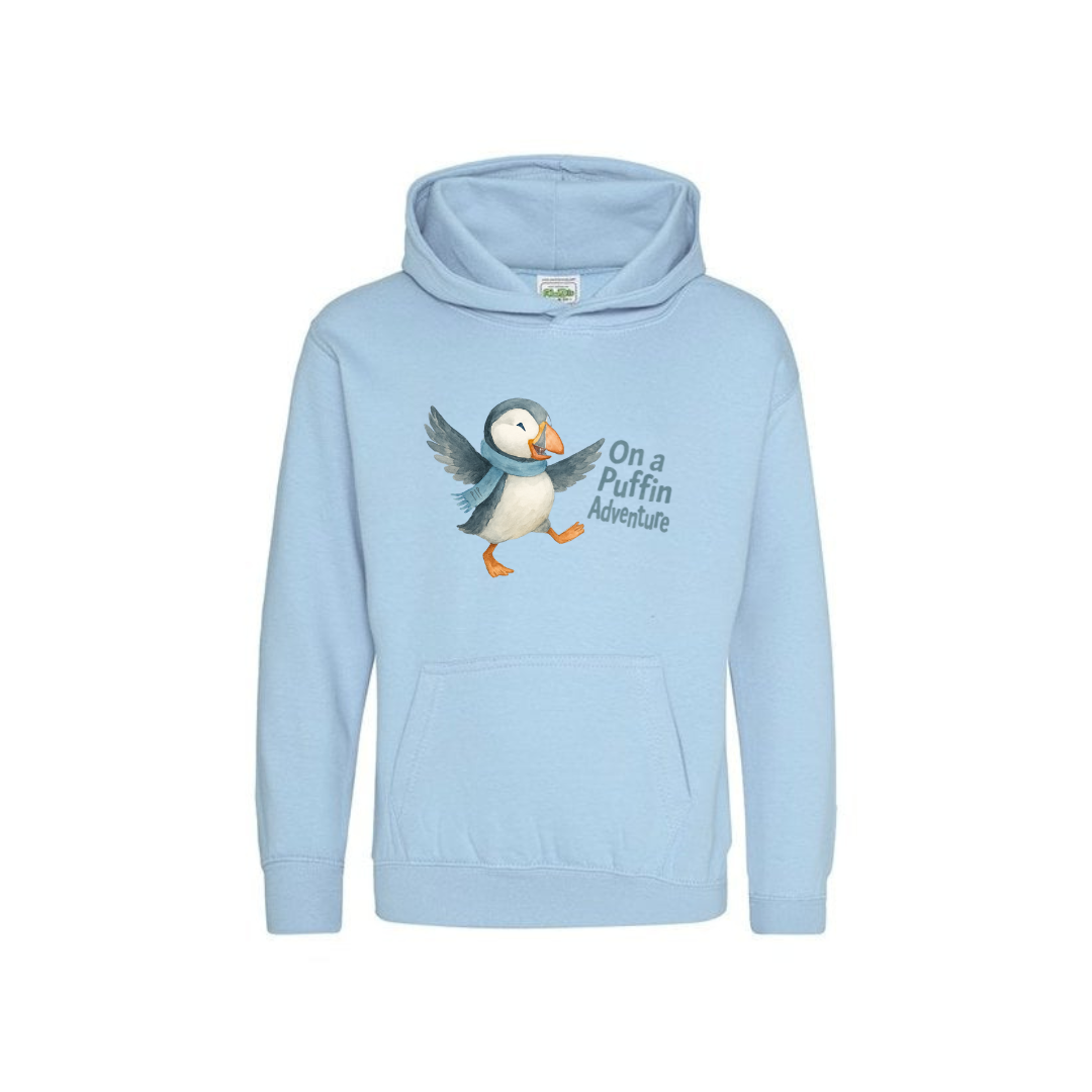 On a Puffin Adventure - Pip the Puffin - Children's Hoodie