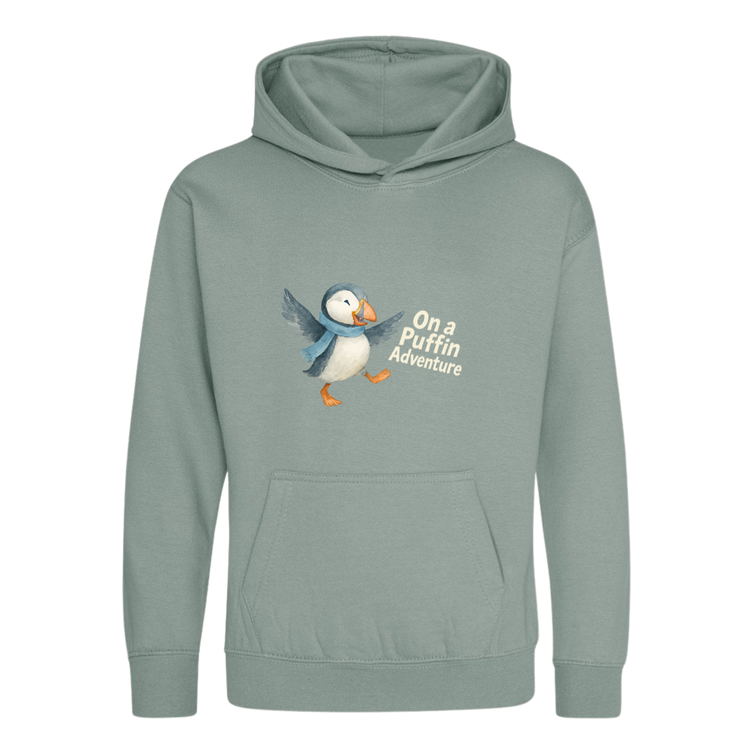 On a Puffin Adventure - Pip the Puffin - Children's Hoodie
