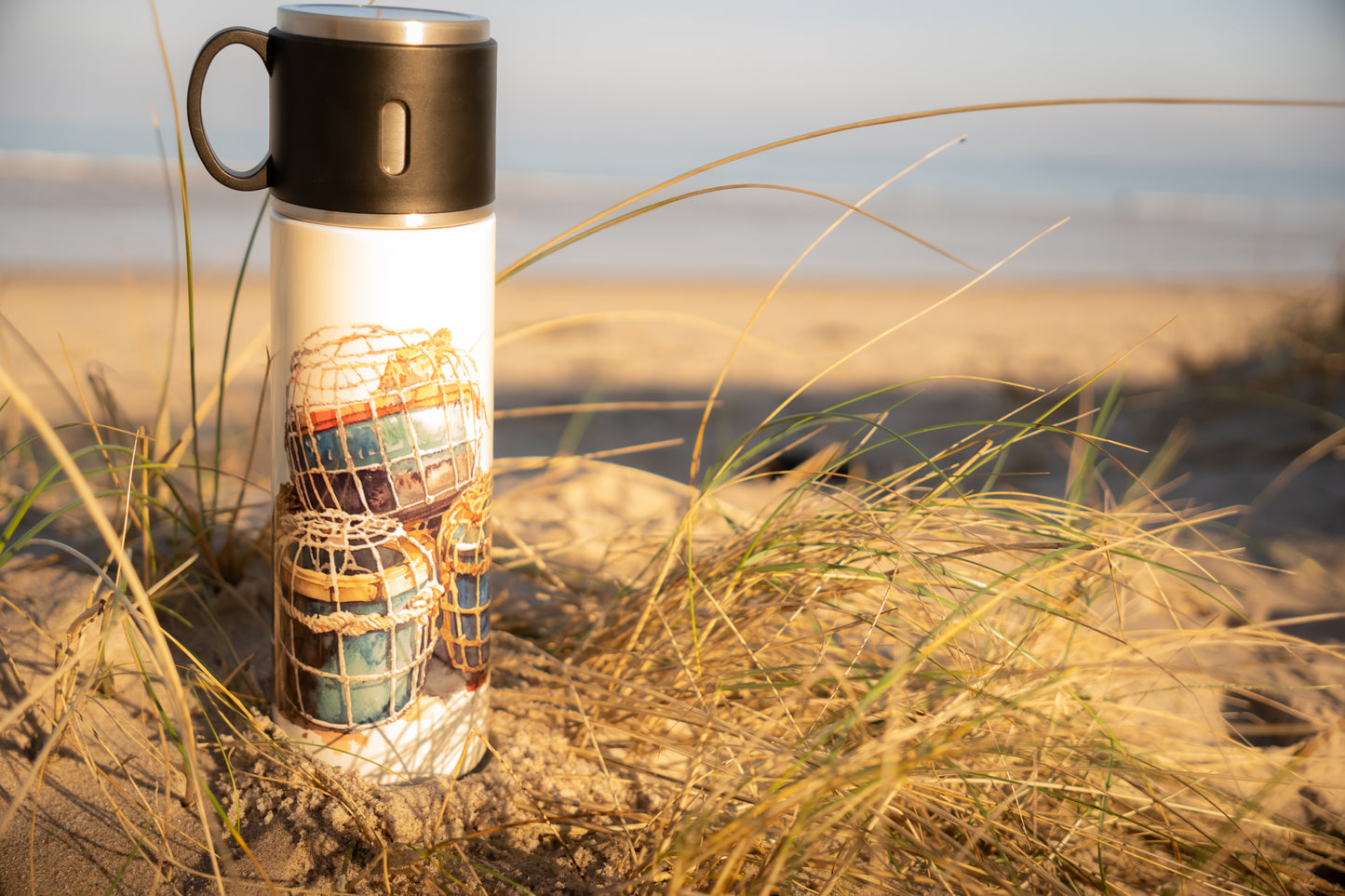 Lobster Pots Travel Flask with Cup