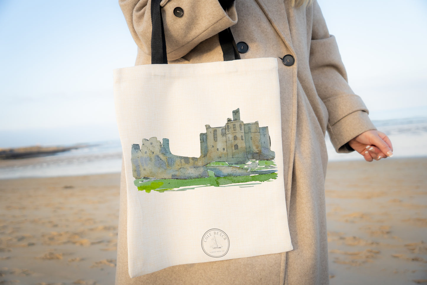 Warkworth Castle Linen Tote Bag