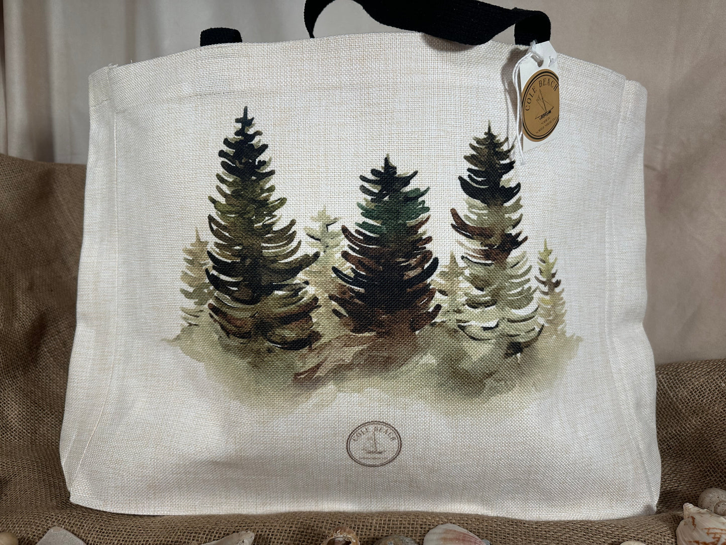 Kielder Forest Linen Shopper Bag