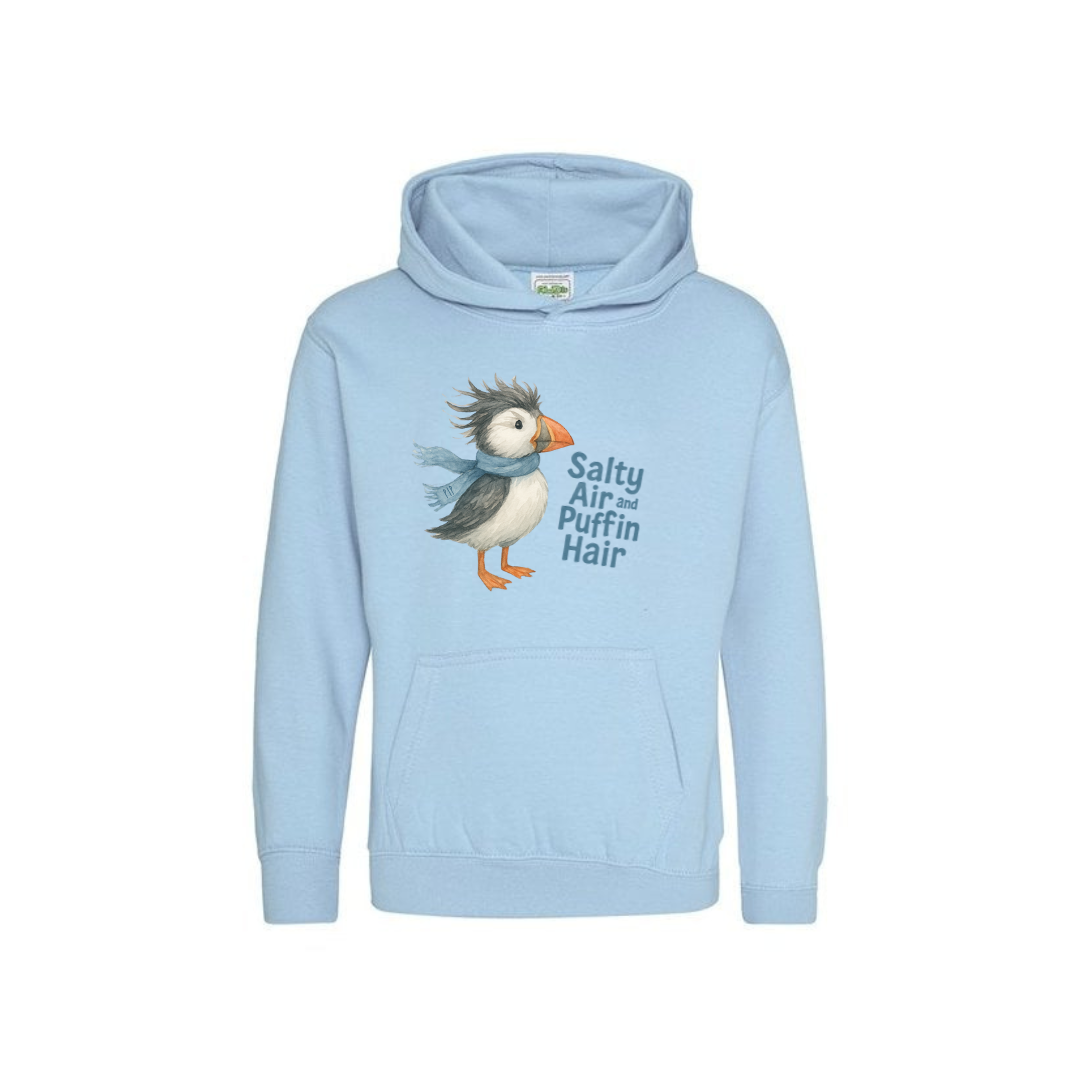 Salty Air & Puffin Hair - Children's Hoodie