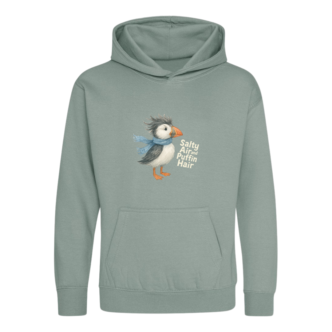 Salty Air & Puffin Hair - Children's Hoodie