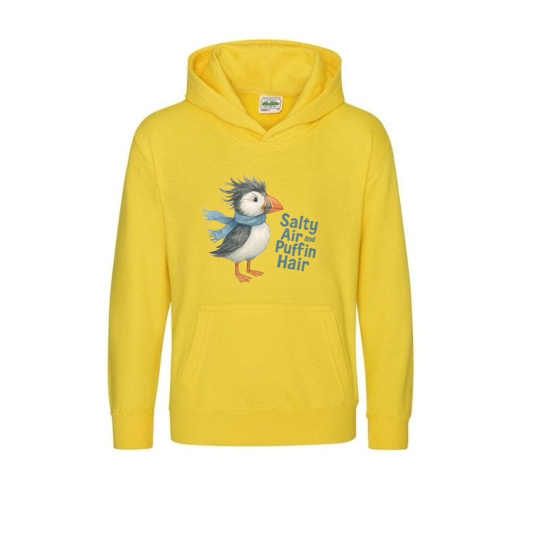 Salty Air & Puffin Hair - Children's Hoodie