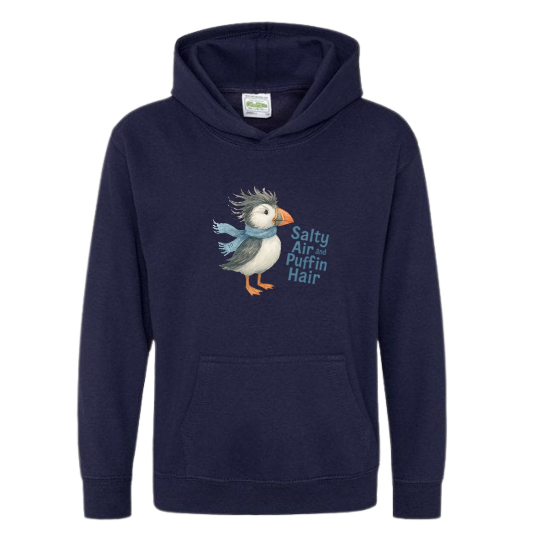 Salty Air & Puffin Hair - Children's Hoodie