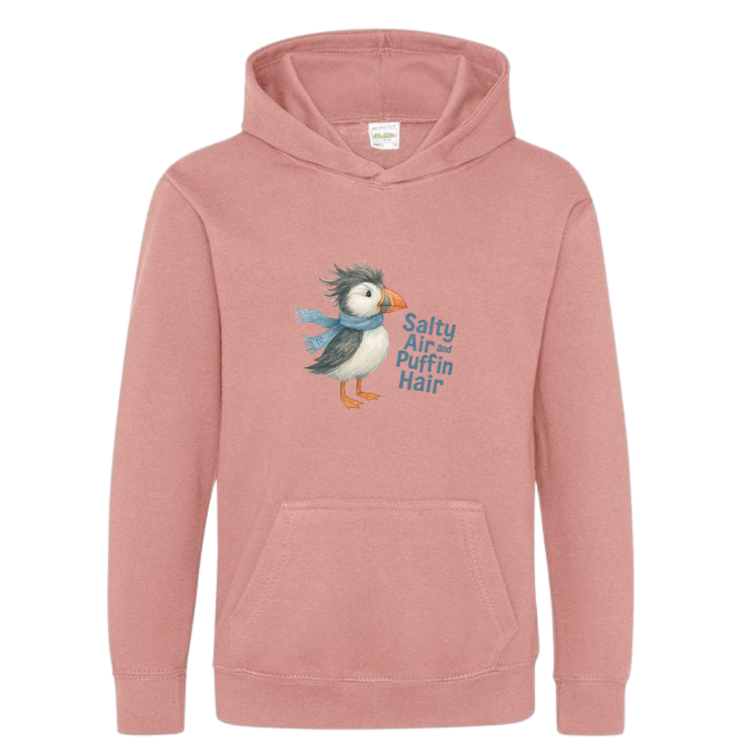 Salty Air & Puffin Hair - Children's Hoodie