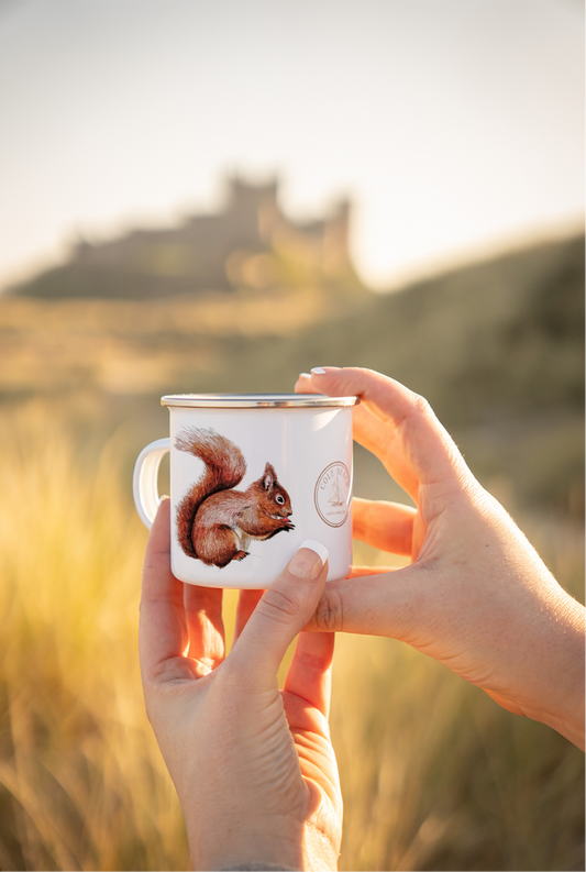 Red Squirrel Ceramic Enamel Mug