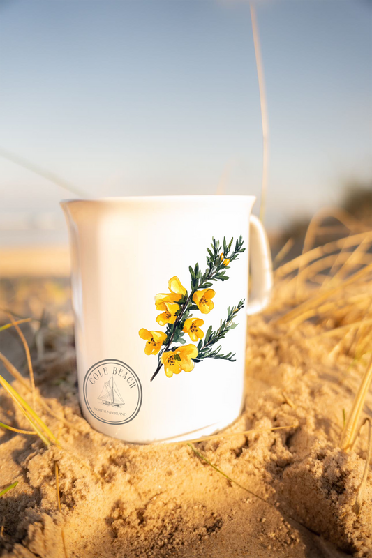 Yellow Gorse Flower Bone China Mug