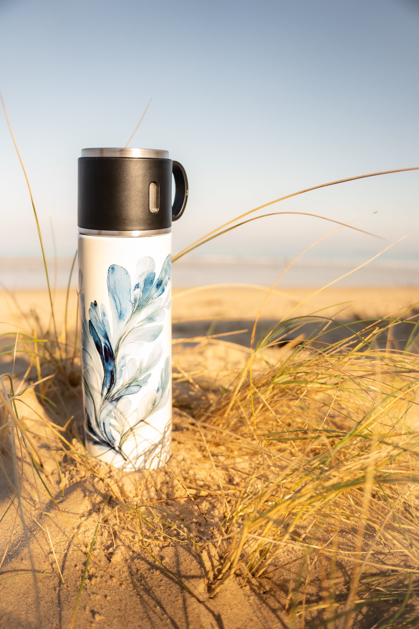 Peacock's Tail Travel Flask